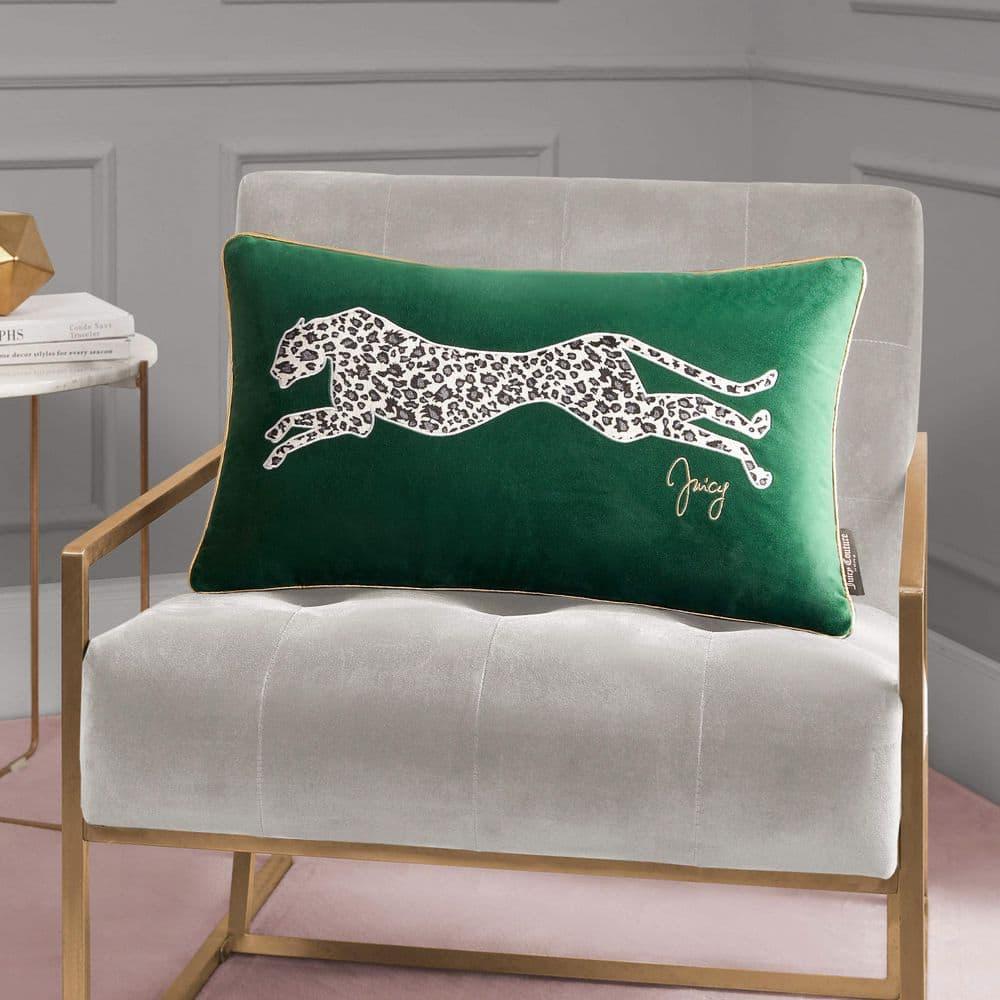 Juicy Couture Juicy Couture Velvet Cheetah Plush Decorative Throw Pillows - 14" x 24"