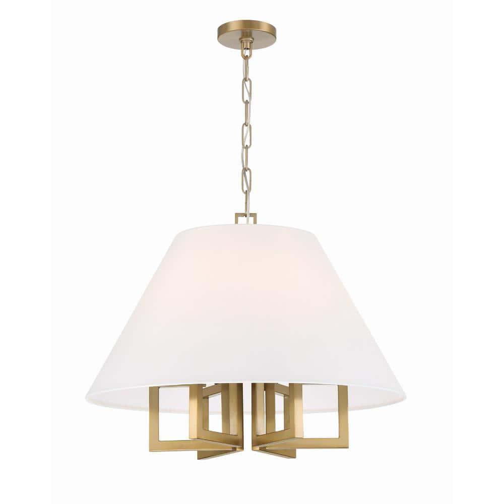Crystorama Lighting Westwood 6 - Light Chandelier in  Vibrant Gold