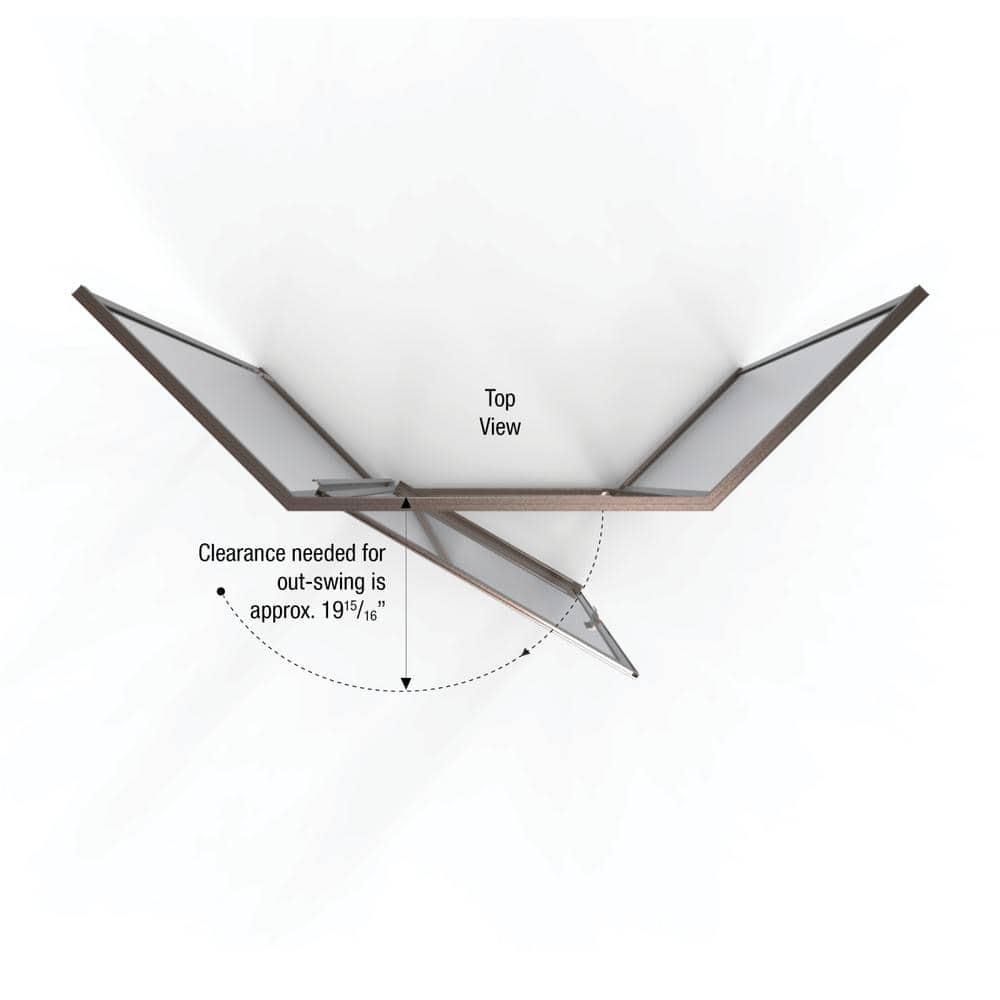 Deluxe 57.625'' W 68.625'' H Framed Neo-angle Reversible Shower Enclosure