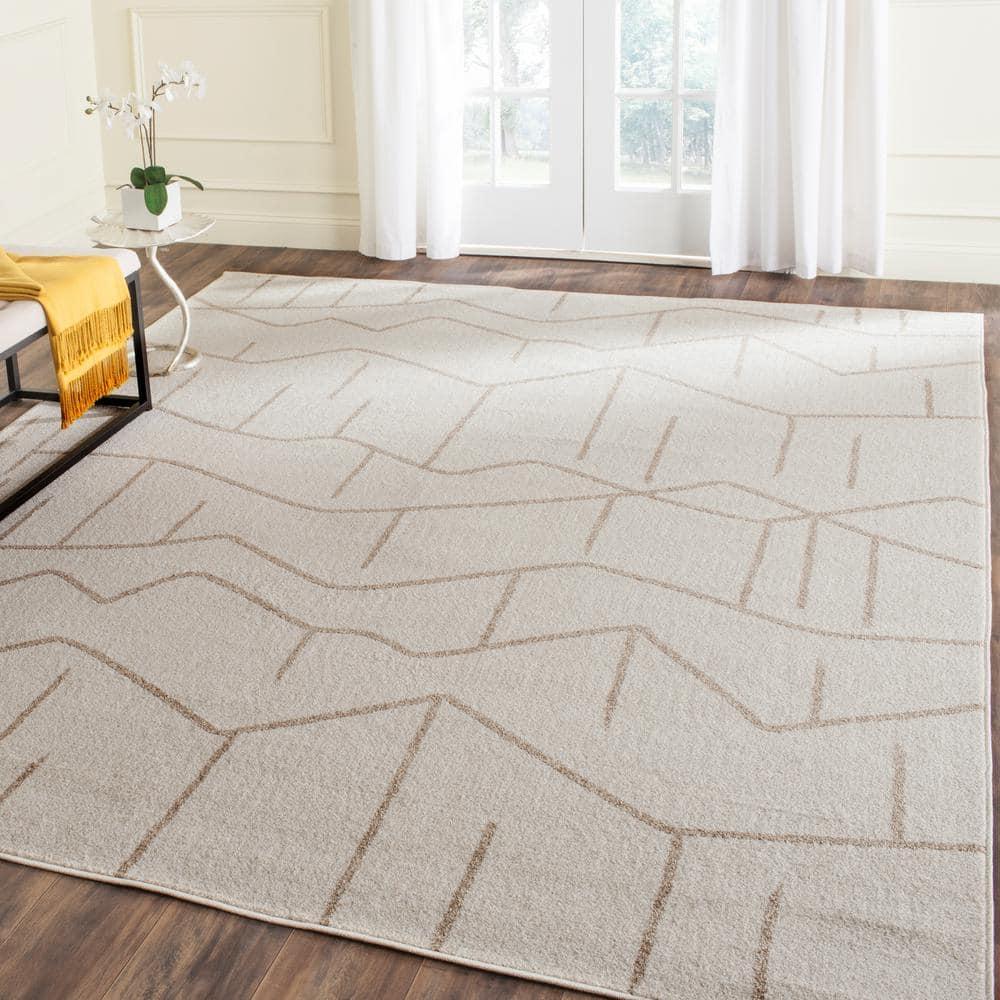 Amherst AMT429 Power Loomed Area Rug - Ivory/Grey - 8'x10' - Safavieh.