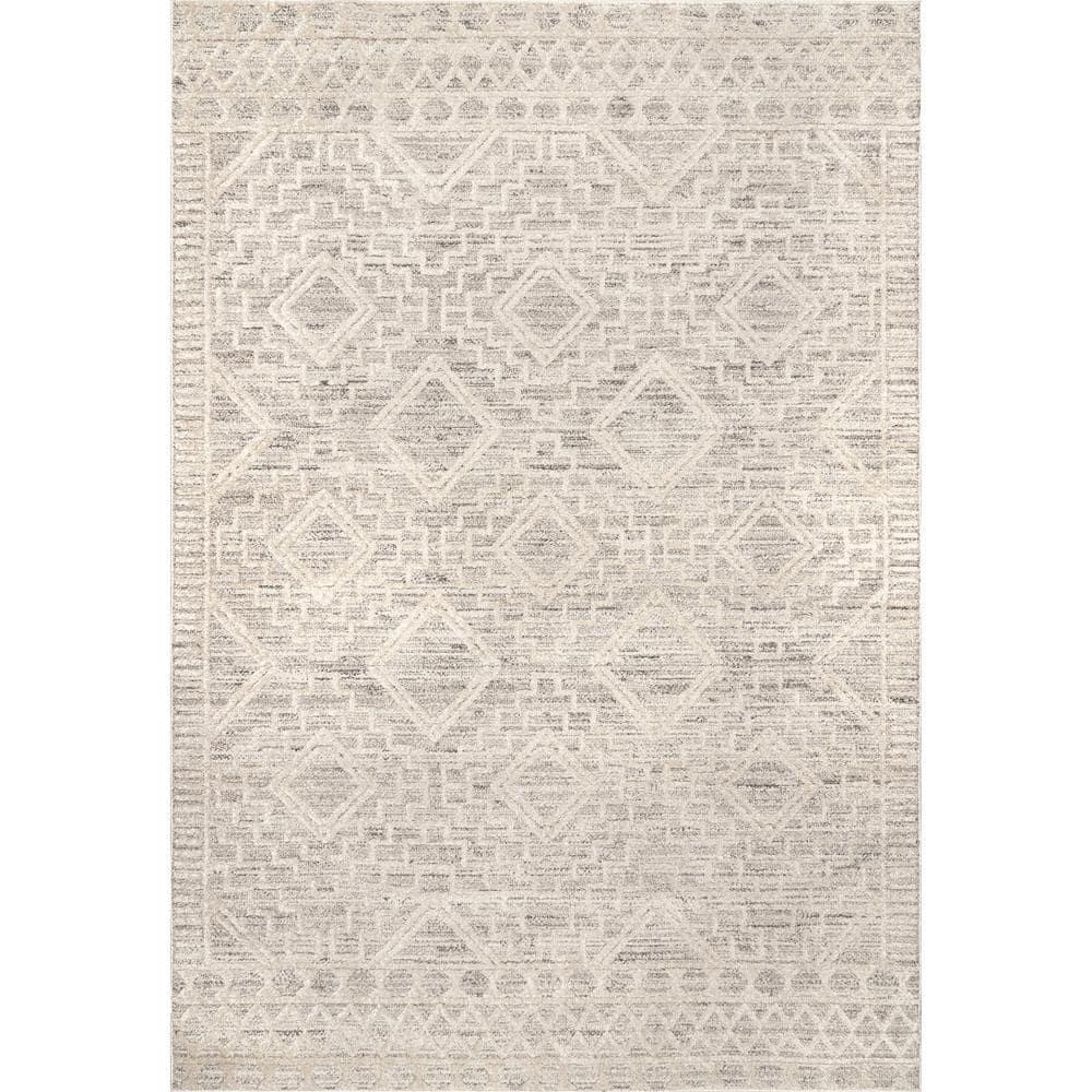 Nuloom Cameron Moroccan 8x10 Indoor Area Rug for Living Room Bedroom Dining Room Kitchen, Beige/Ivory