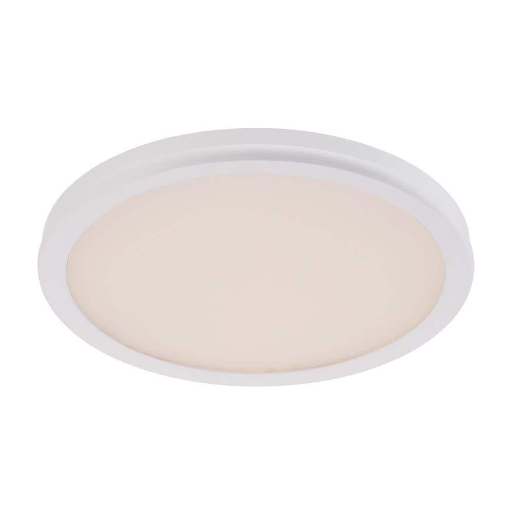 Geos White Glass LED Flush Mount Light