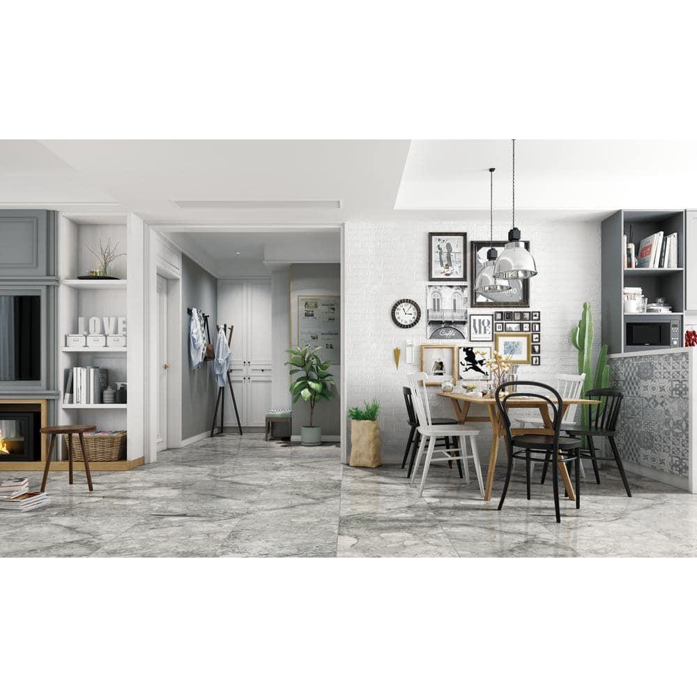 Ackland Zola 24 in. x 24 in. Matte Porcelain Marble Look Floor and Wall Tile