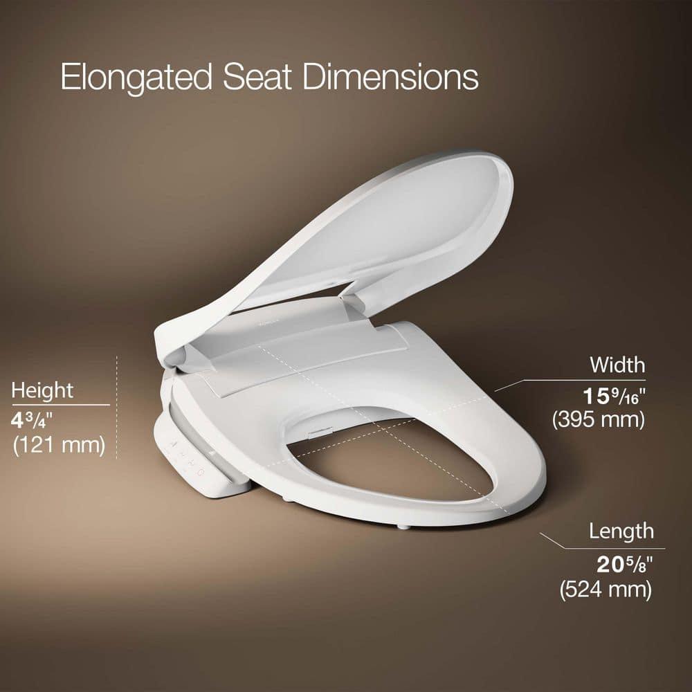 PureWash E545 Elongated Heated Bidet Toilet Seat, Electric Bidets for Existing Toilets