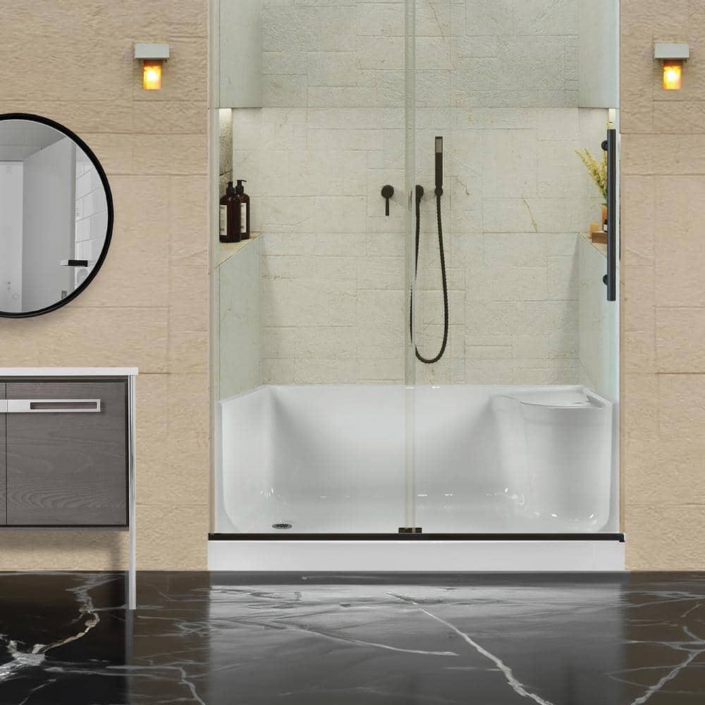 Aquatique 60" x 32" Single Threshold Shower Base