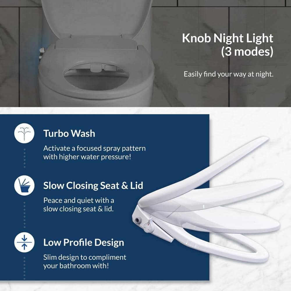 Bio Bidet by Bemis 550 Electric Smart Bidet Seat in Elongated White with Drylette Towels