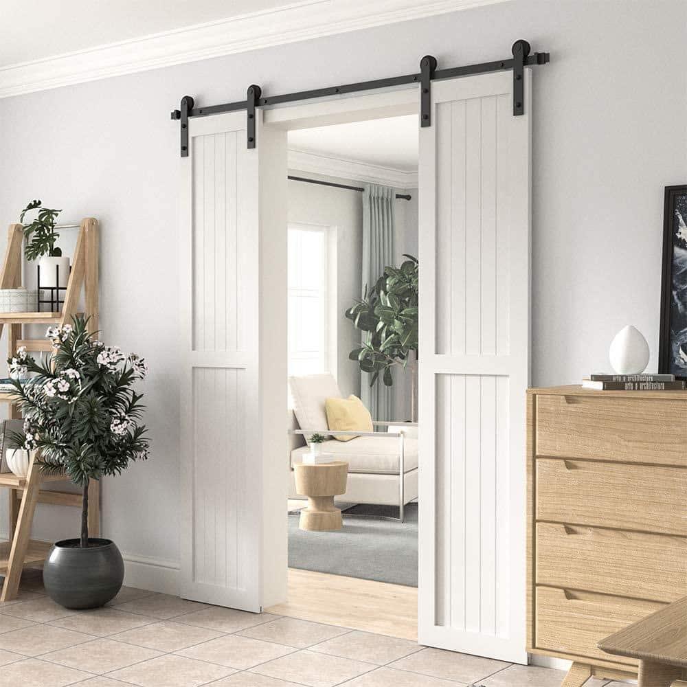 HERACLES Standard Double Door Barn Door Hardware Kit