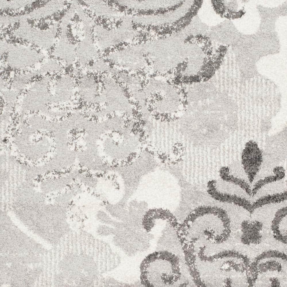 Adirondack ADR114 Machine Made Indoor Area Rug - Silver/Ivory - 4'x6' - Safavieh