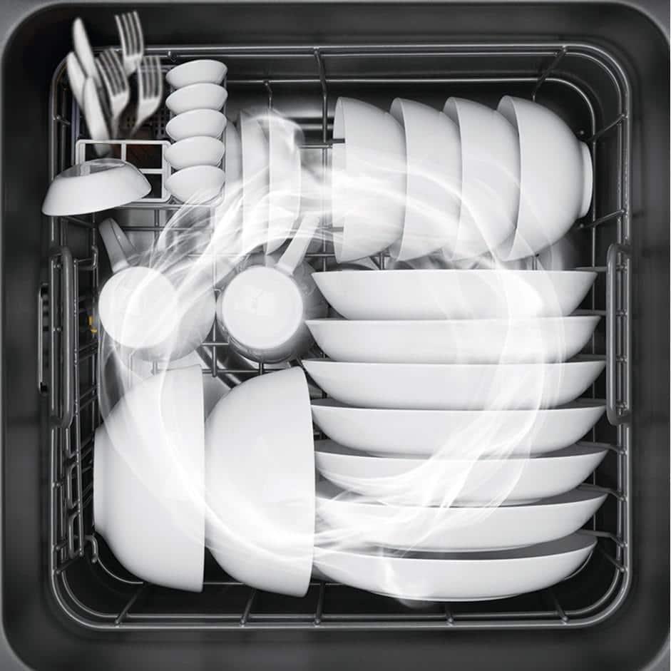 FOTILE FOTILE Right Orientation 2-In-1 In Sink Dishwasher 18-in Top Control Built-In Dishwasher, 57.8-dBA Standard Sound Level SD2F-P3