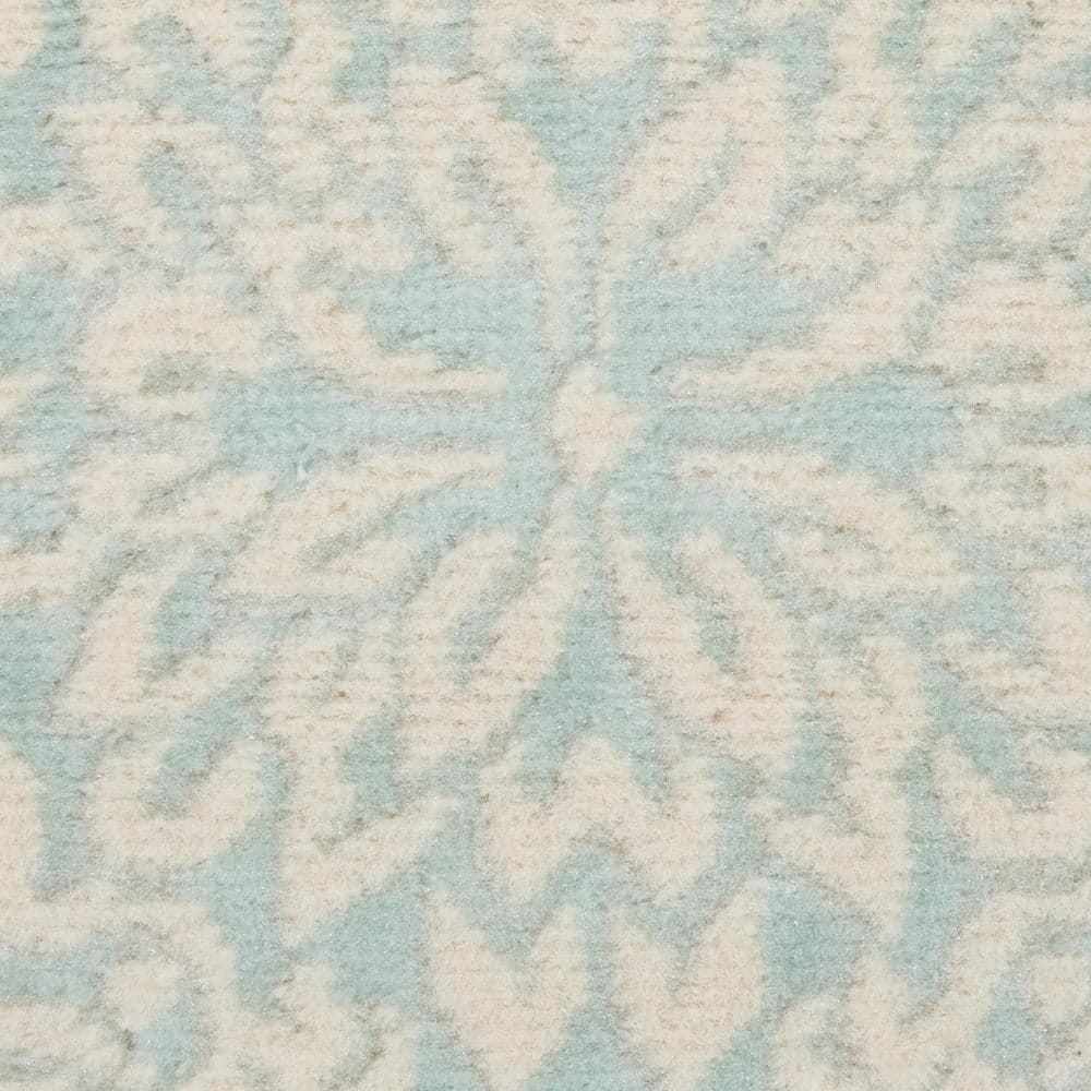 Nourison Jubilant 2' x 4' Ivory/Green Area Rug Beach Transitional Floral by Nourison