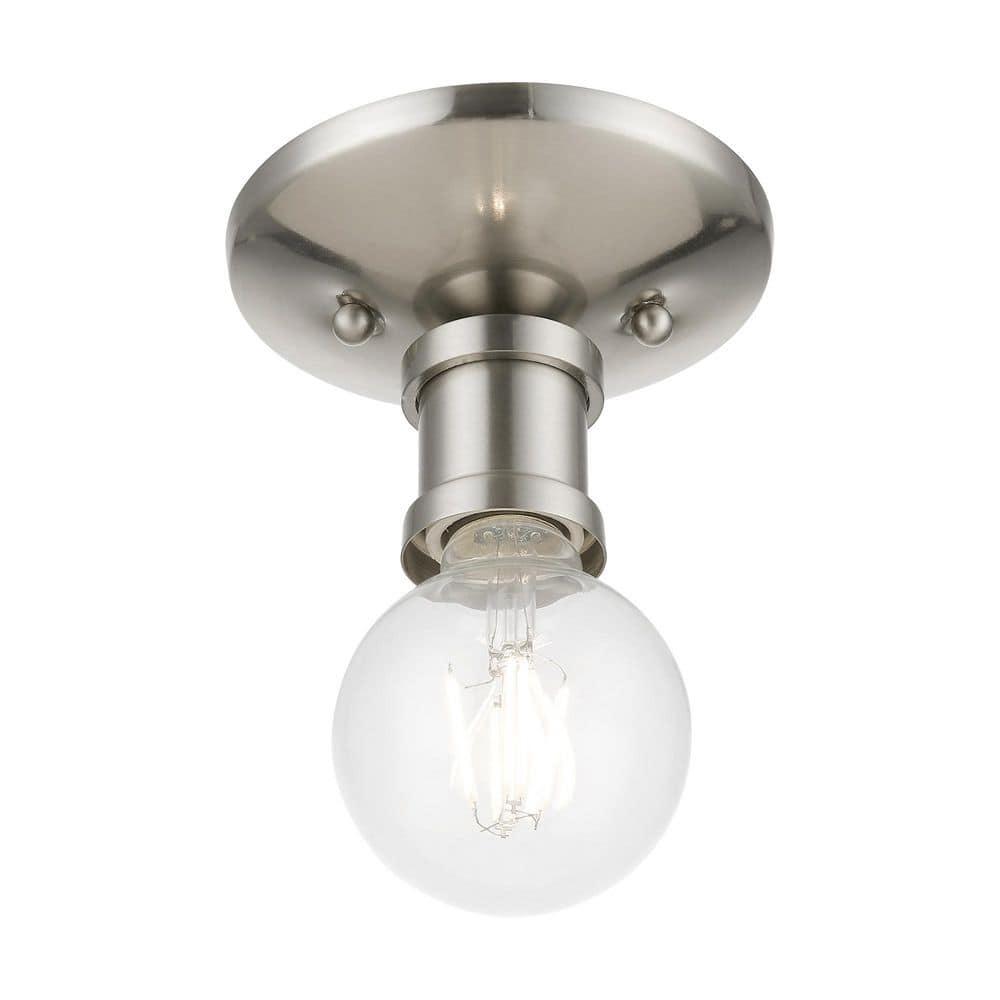 Livex Lighting Lansdale 1 - Light Flush Mount in  Brushed Nickel