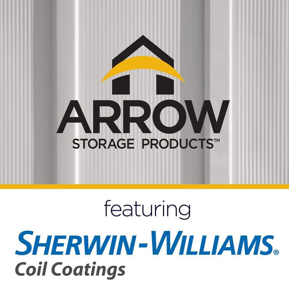 Arrow 14 ft. W x 17 ft. D Galvanized Steel Storage Shed