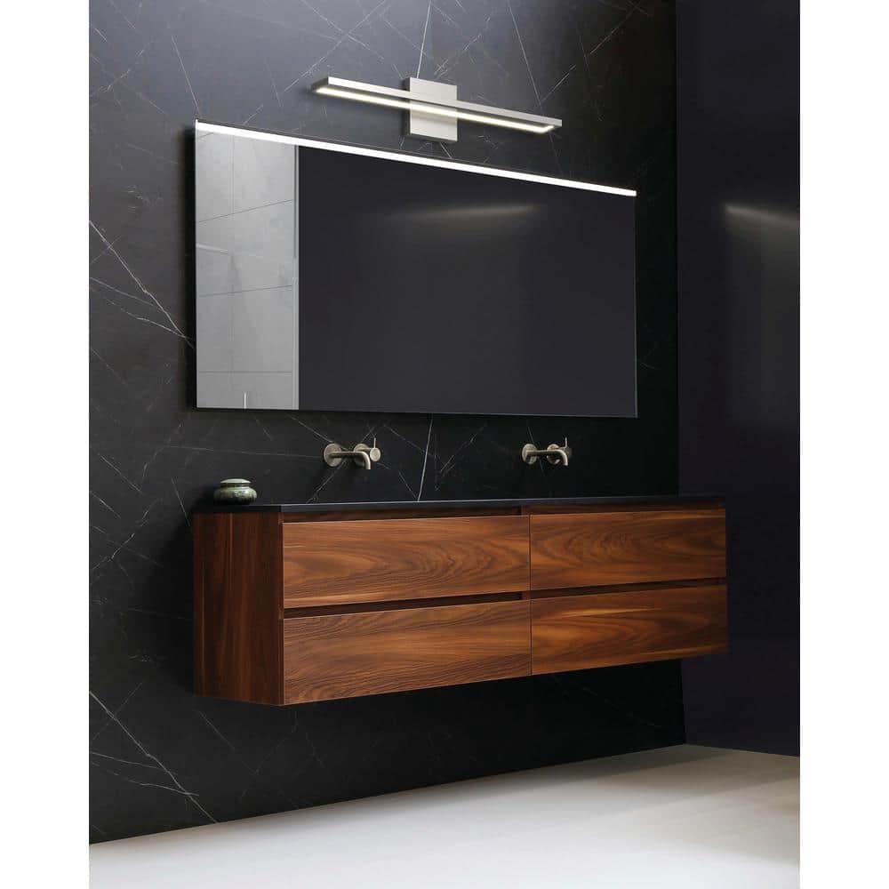 Brio Sleek 24'' Brushed Nickel LED Bathroom Vanity Light
