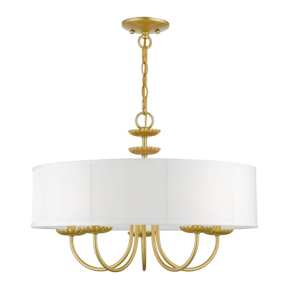 Livex Lighting Brookdale 5 - Light Pendant in  Soft Gold