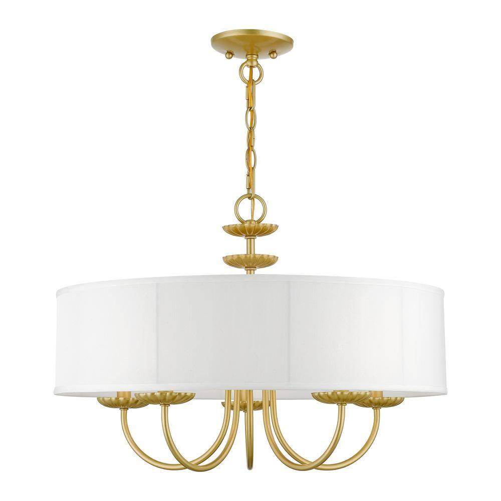 Livex Lighting Brookdale 5 - Light Pendant in  Soft Gold