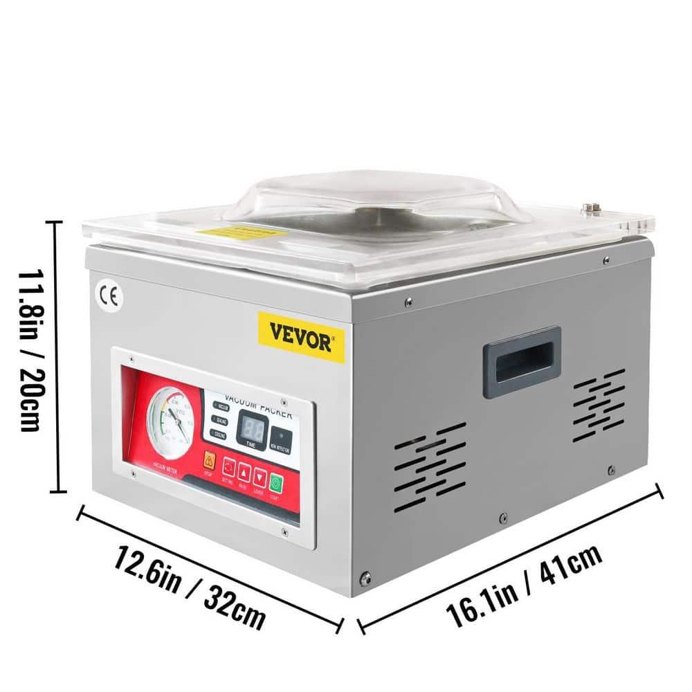 Chamber Vacuum Sealer, DZ-260A 6.5 m³/h Pump Rate, Excellent Sealing Effect with Automatic Control, 110V Kitchen Packaging Machine for Fresh Meats, Fruit Saver, Home, Commercial Using