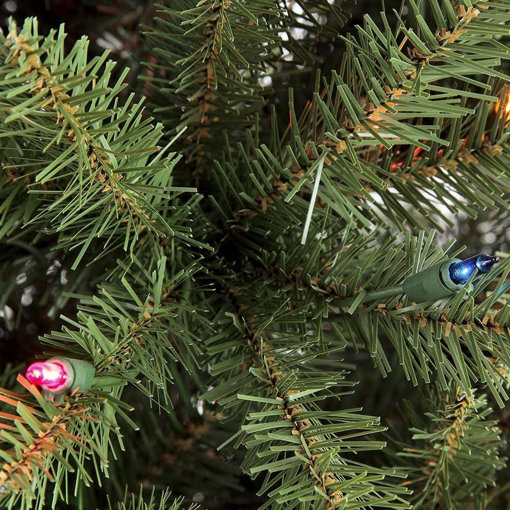 Puleo International 4.5 ft.Pre-Lit Fraser Fir Artificial Christmas Tree with 250 Multi-Colored UL listed Lights