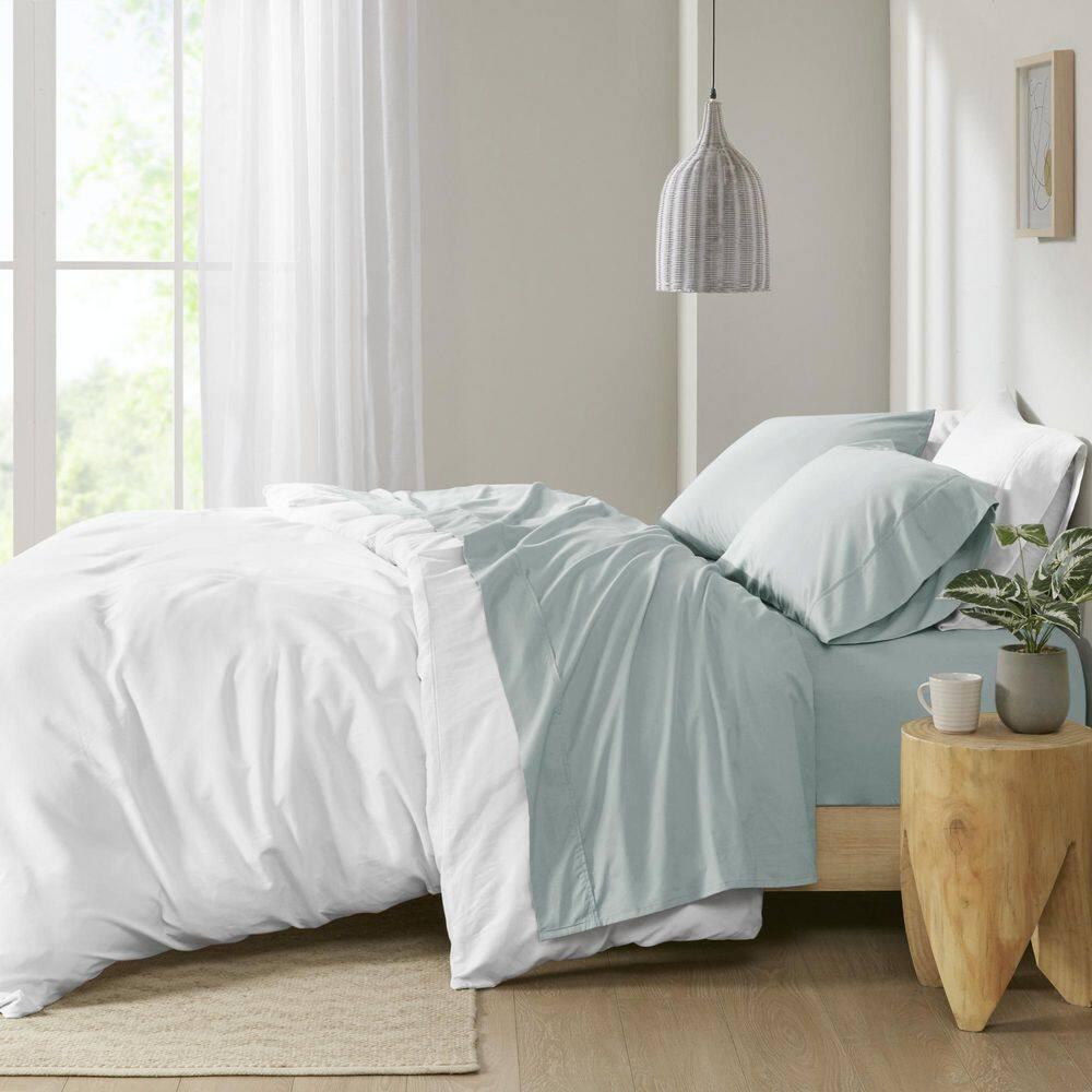 Peached Percale 200 Thread Count Relaxed Cotton Percale Sheet Set