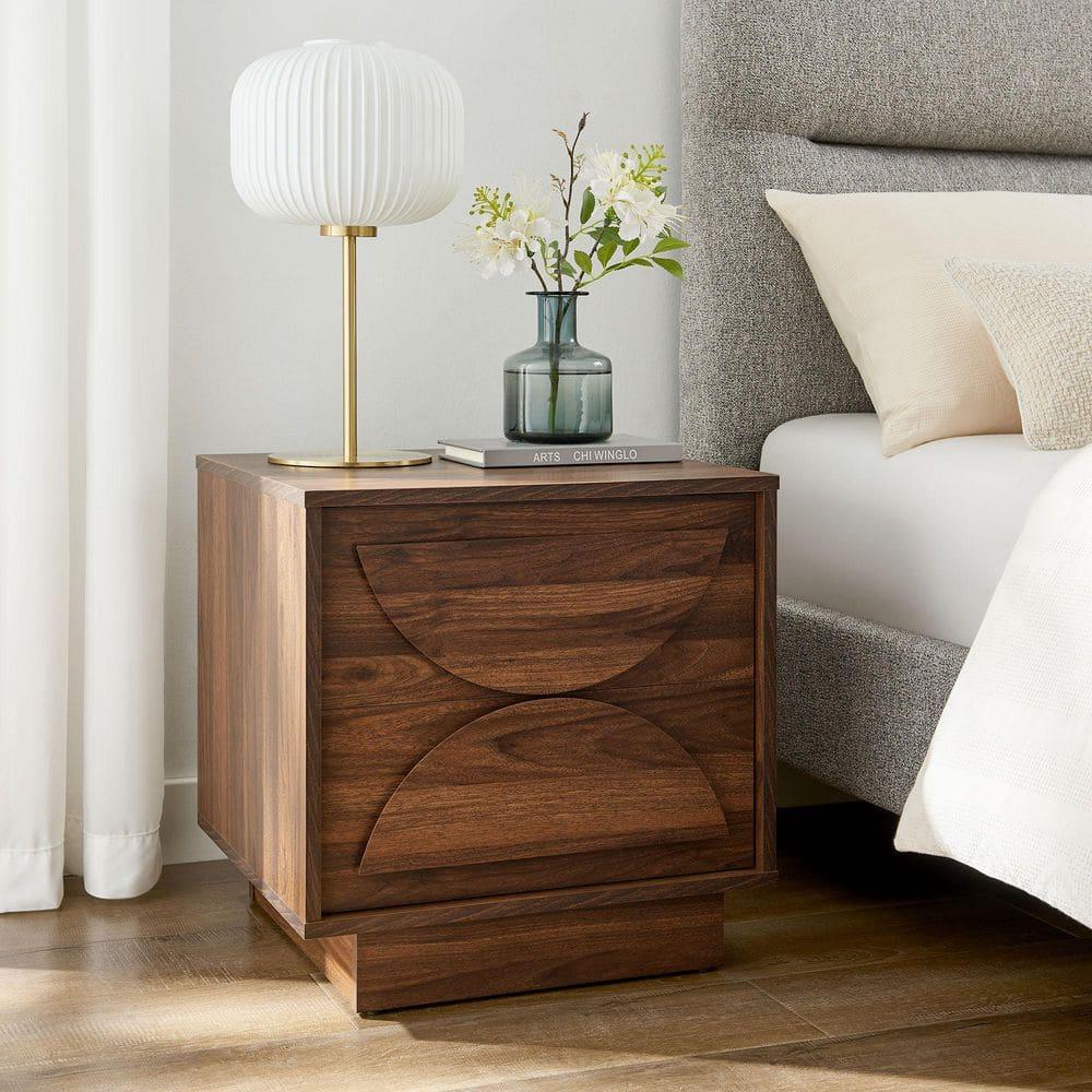 Modway Bulwark 2-Drawer Nightstand In Walnut