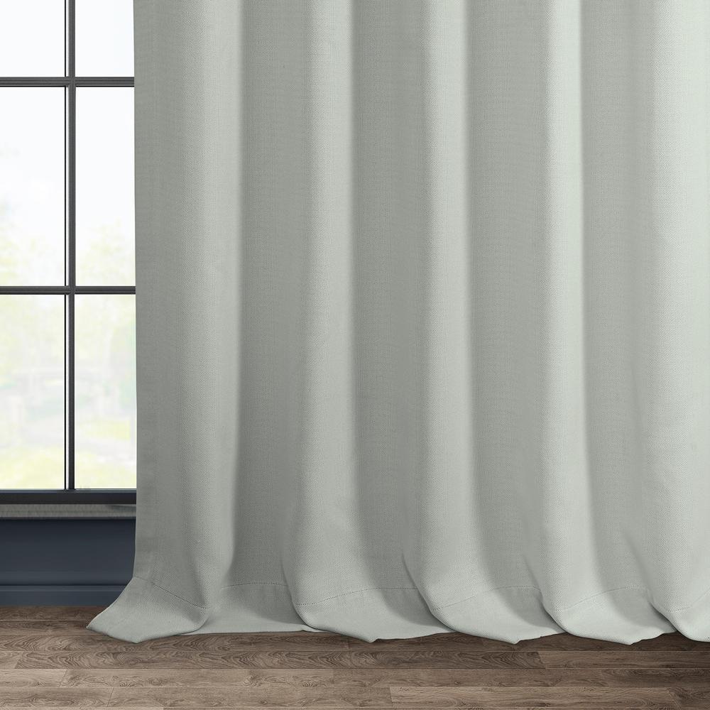 HPD Half Price Drapes Oyster Faux Linen Room Darkening Curtains for Bedroom & Living Room Curtains (1 Panel), Door & Window Curtains 84 inches long, Rod Pocket Curtains & Drapes, 100W X 84L