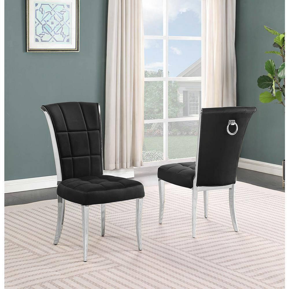Kalaiya Velvet Upholstered Back Parsons Chair