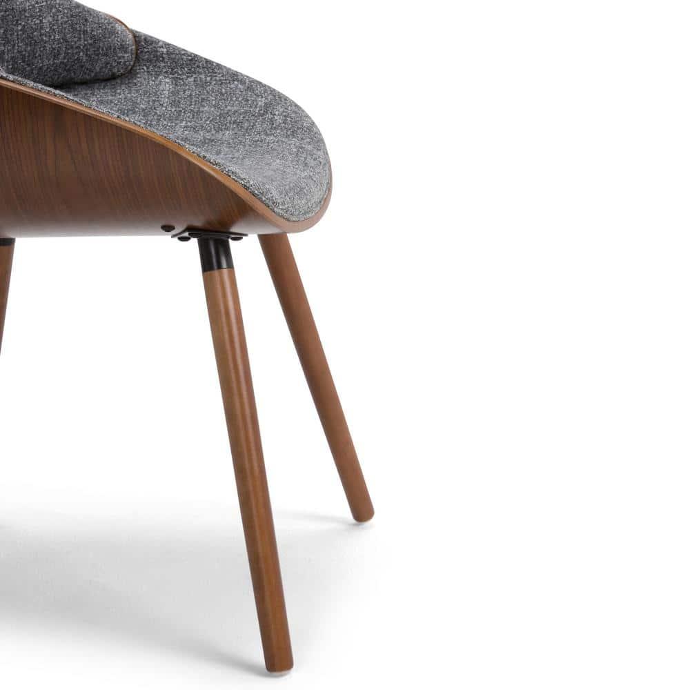 Simpli Home Malden Upholstered Dining Chair with Ergonomic Solid Wood Frame and Mid-Century Modern Style