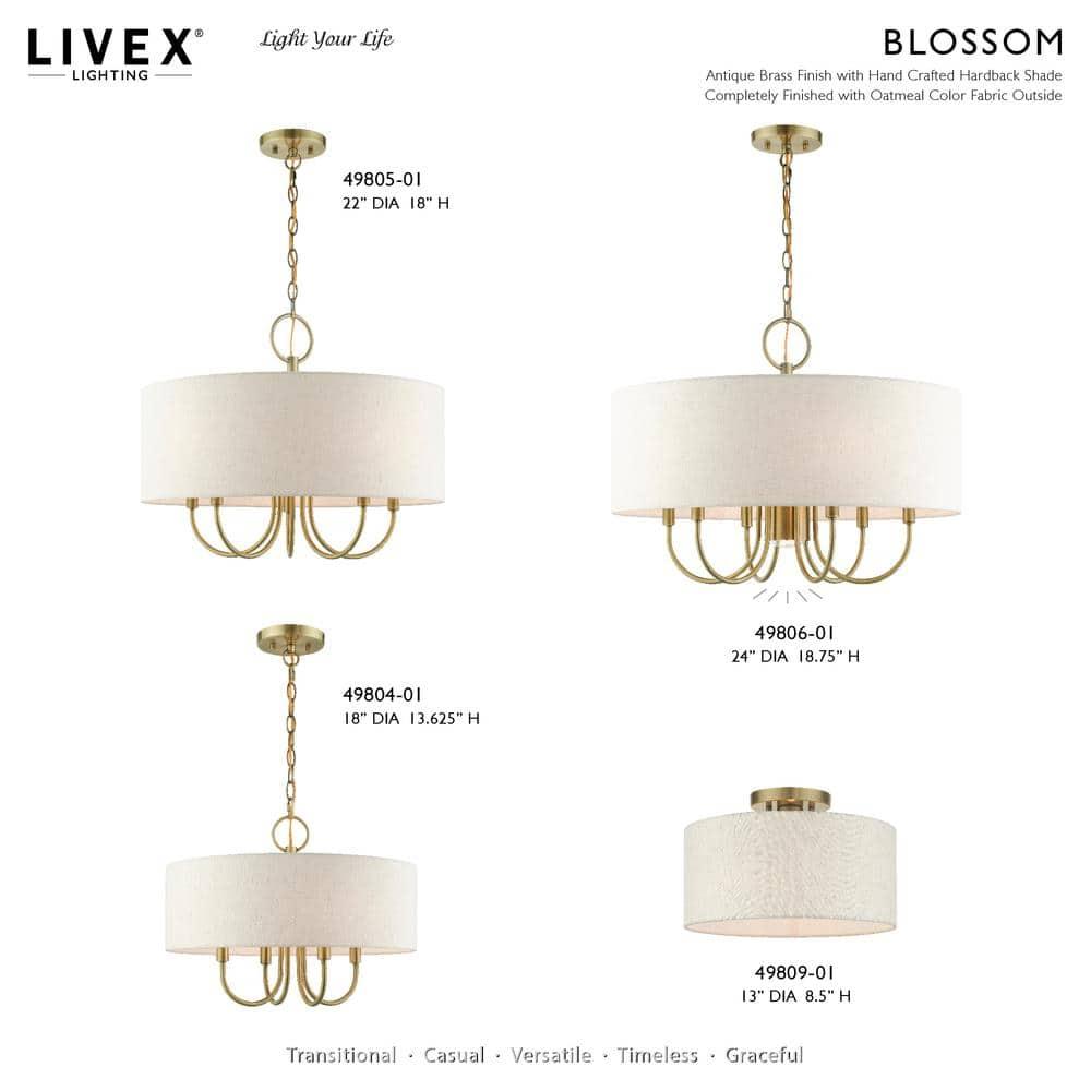 Dovecove Winscombe Shaded Drum Chandelier