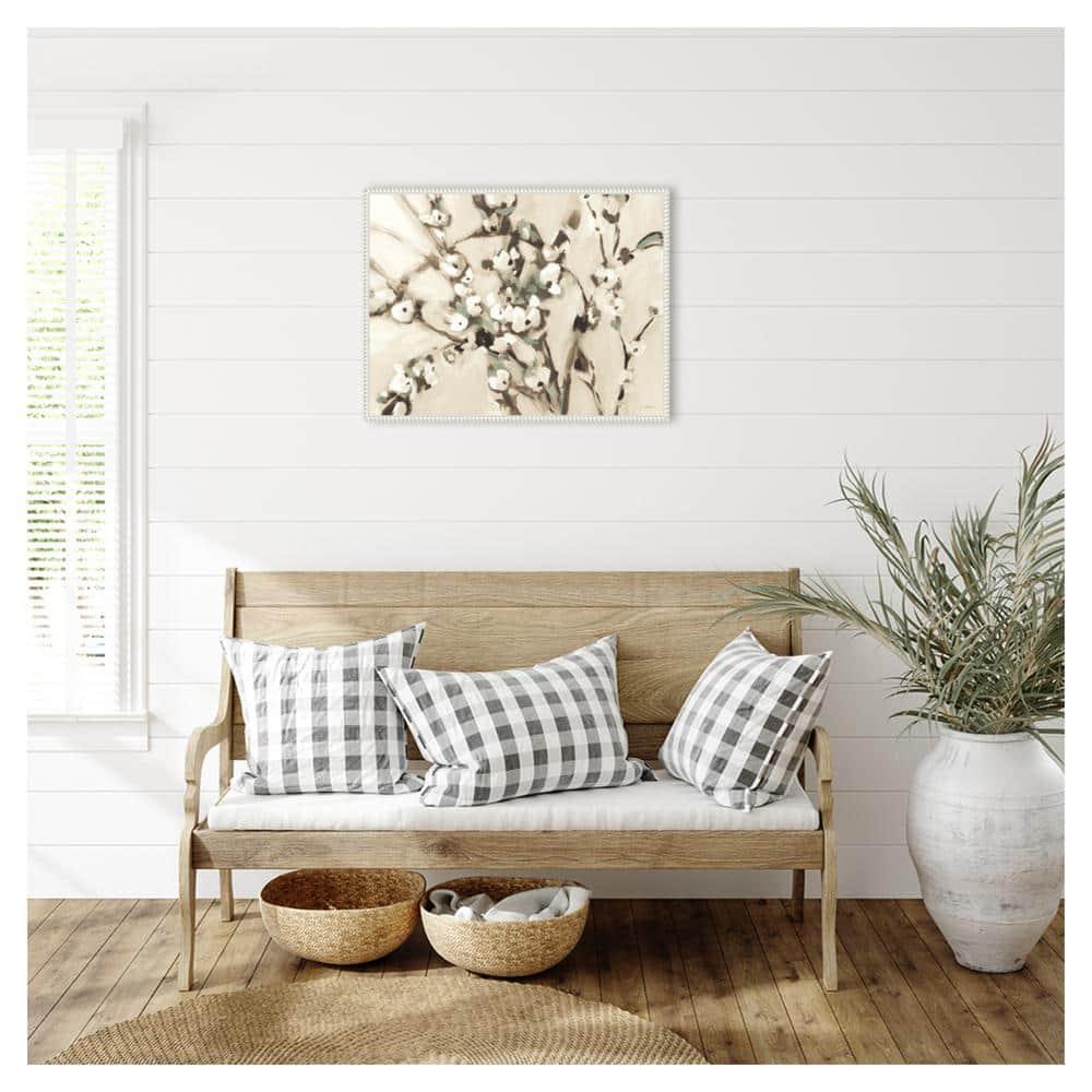 Amanti Art Wild Floral Branches Neutral by Katrina Pete Canvas Wall Art Print Framed 30 x 23-in.