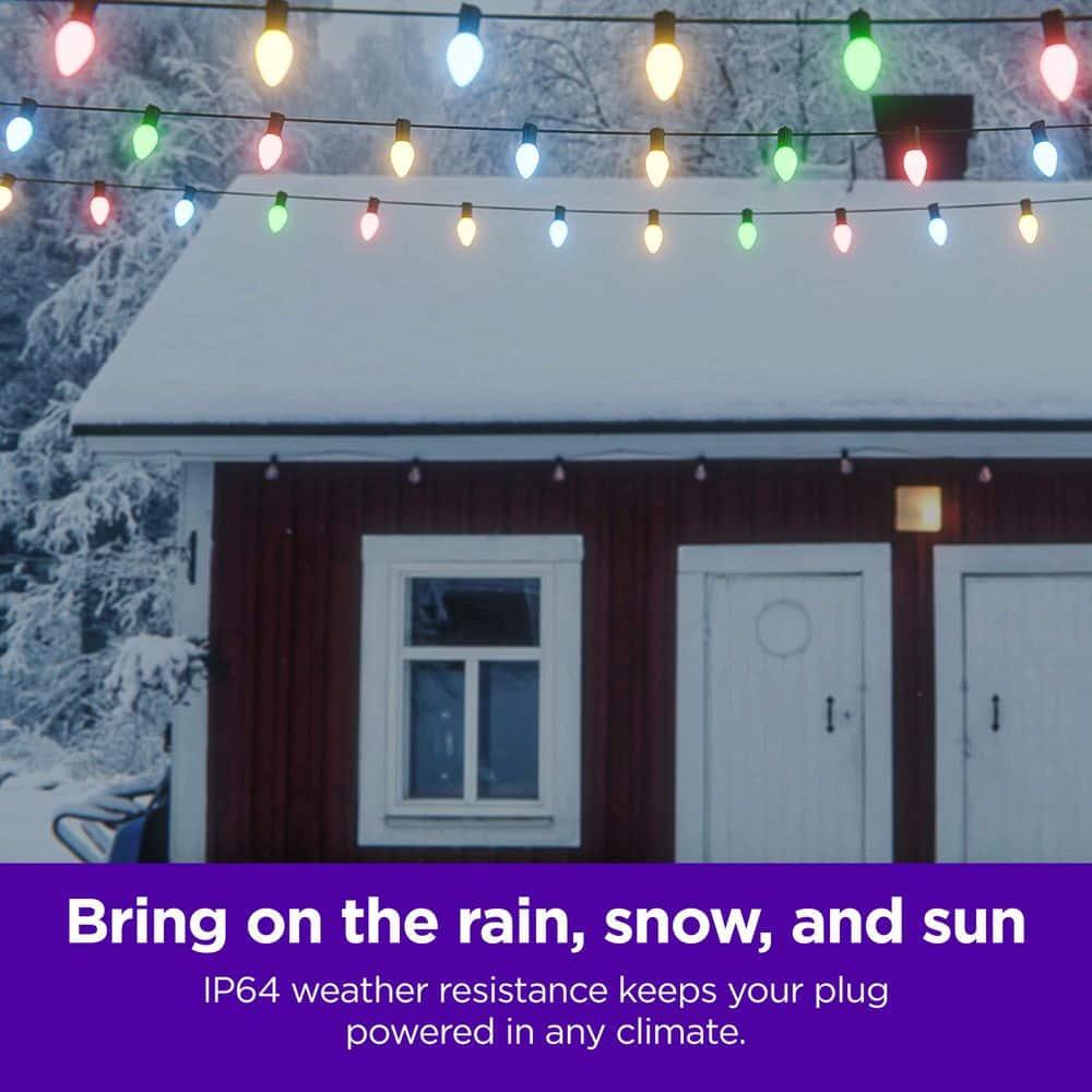 Roku Smart Home Outdoor Smart Plug SE with Custom Scheduling, Independent Outlets, and IP64 Weather Resistance - 15 Amps