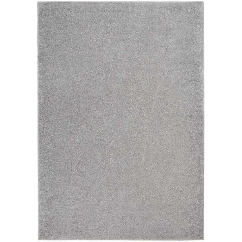 Nourison Essentials Easy Care Indoor Outdoor Area Rug - Silver Grey 4' x 6'