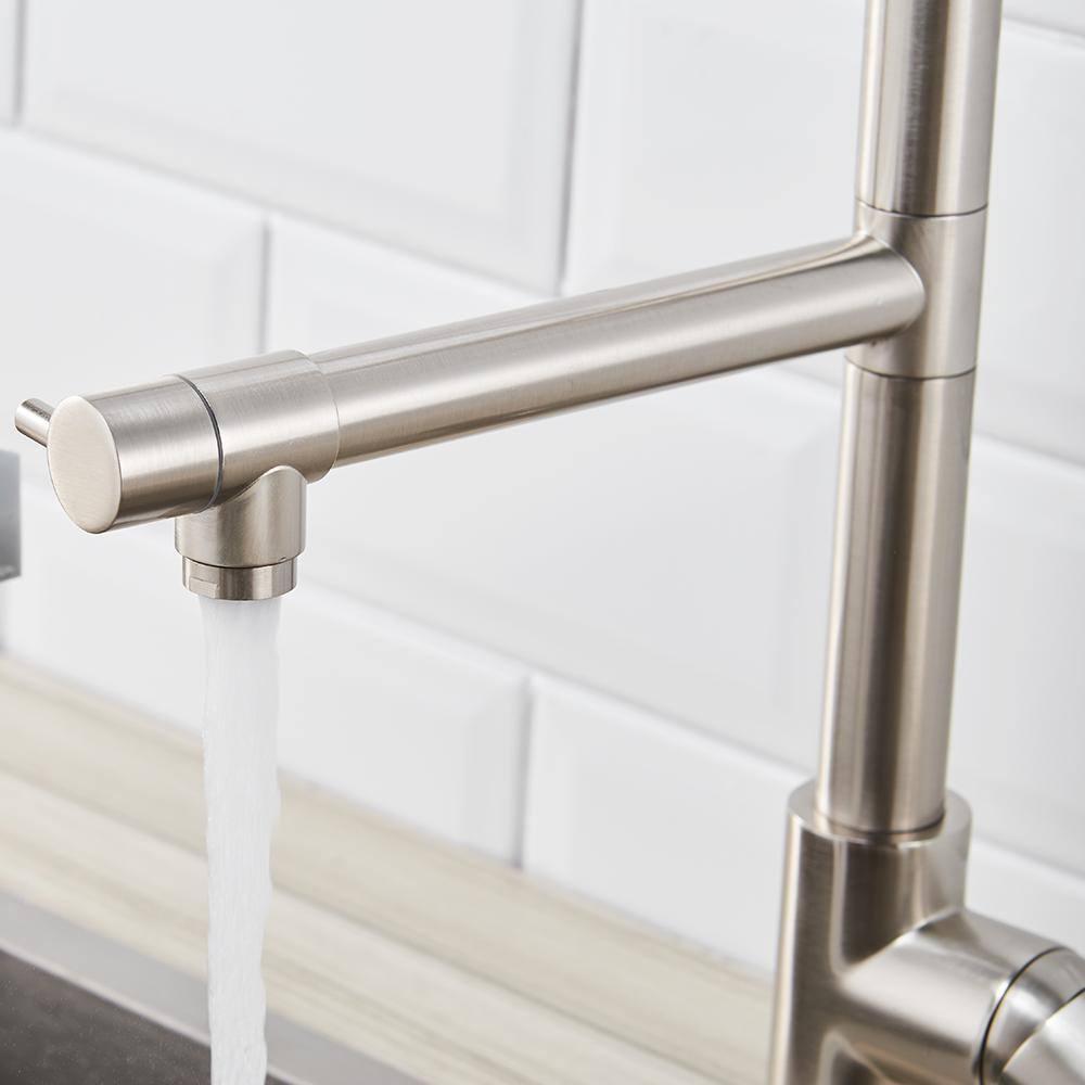 Kitchen Faucet Pull Down Sprayer Brushed Nickel,Single Handle Kitchen Sink Faucet