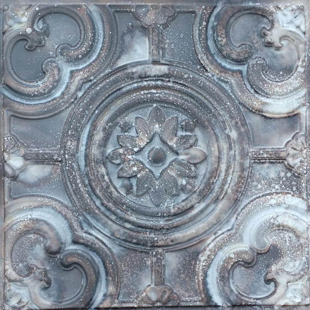 FromPlainToBeautifulInHours Classical Circles 2 Ft. x 2 Ft. Drop-In or Glue-Up PVC Ceiling Tile (Set of 10)
