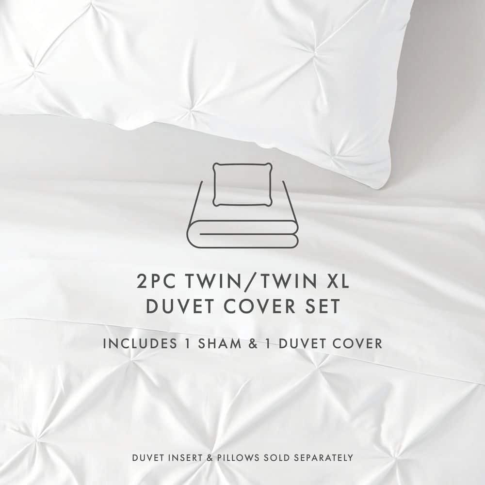 Becky Cameron Pinch Pleat Textured Duvet Cover Set & Reviews | Wayfair