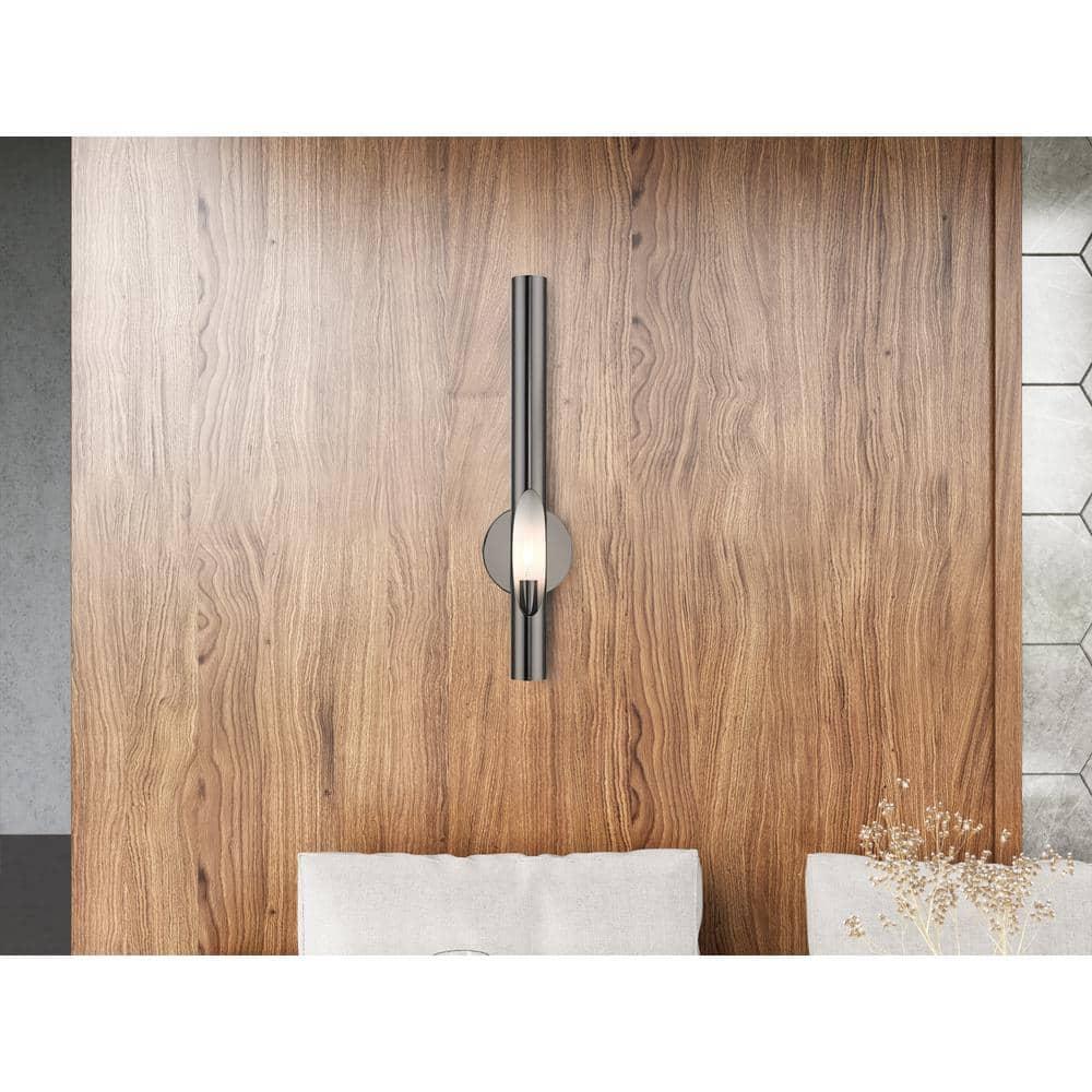 Livex Lighting Acra 1 - Light Wall Light in  Black Chrome