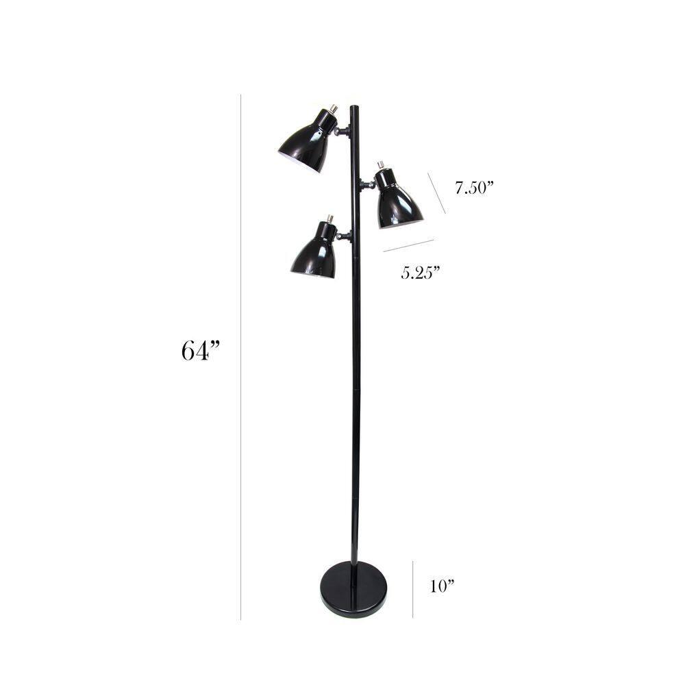 Simple Designs Metal 3-Light Tree Floor Lamp