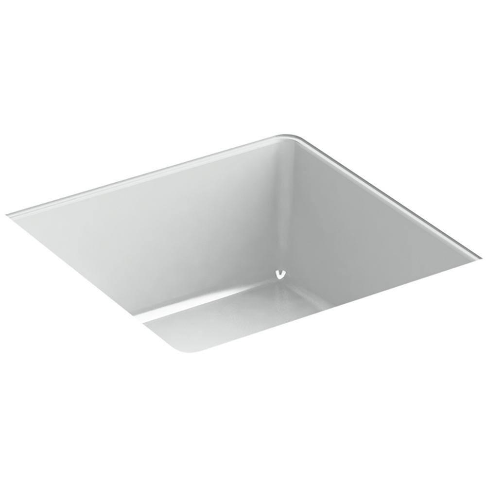 Verticyl Vitreous China Square Undermount Bathroom Sink with Overflow