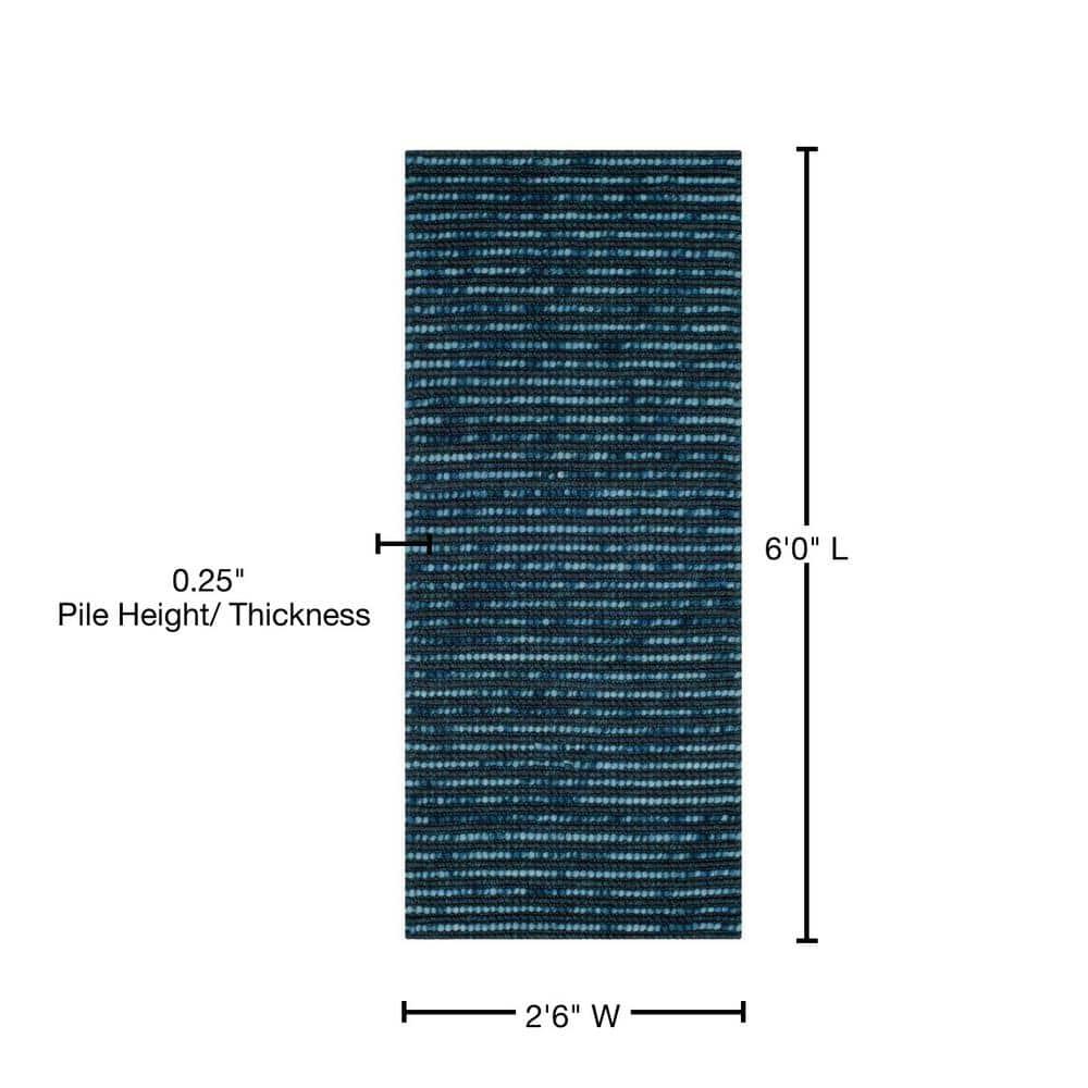 Bohemian BOH525 Hand Woven Runner Rug - Dark Blue/Multi - 2'6"x6' - Safavieh.