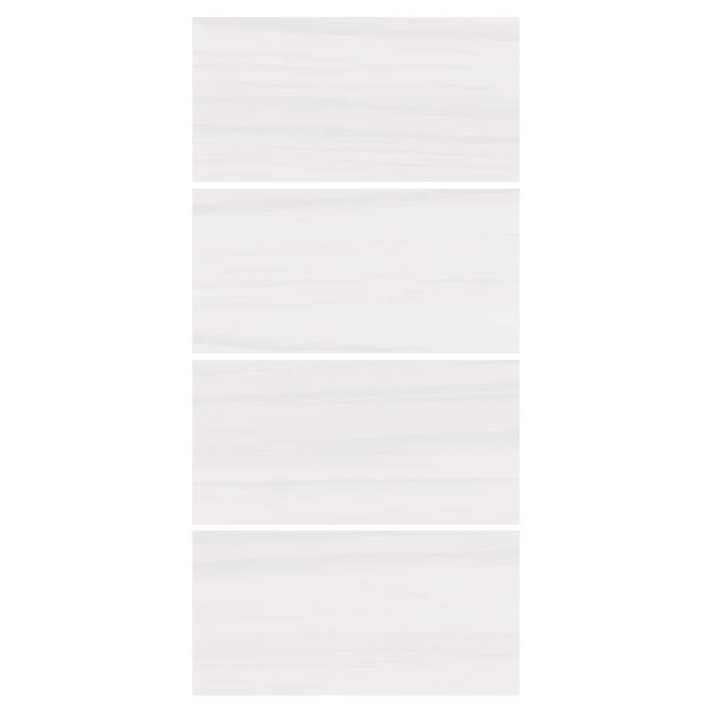 Bond Tile Terius Dolomite Warm White 23.54" x 47.24" Polished Marble Look Porcelain Floor and Wall Tile