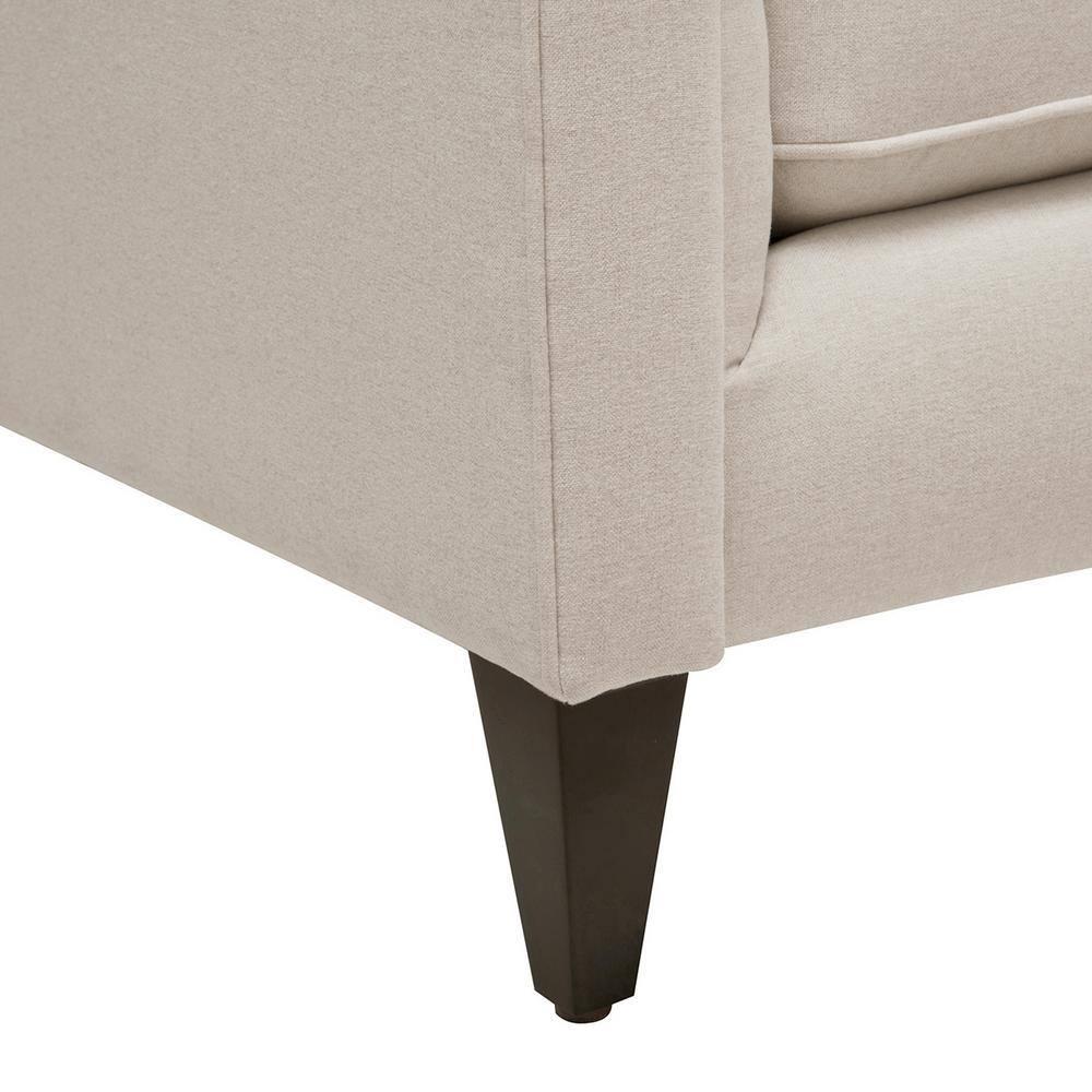 Jack 84" Tufted Tuxedo Sofa Double Cushion Sky Neutral