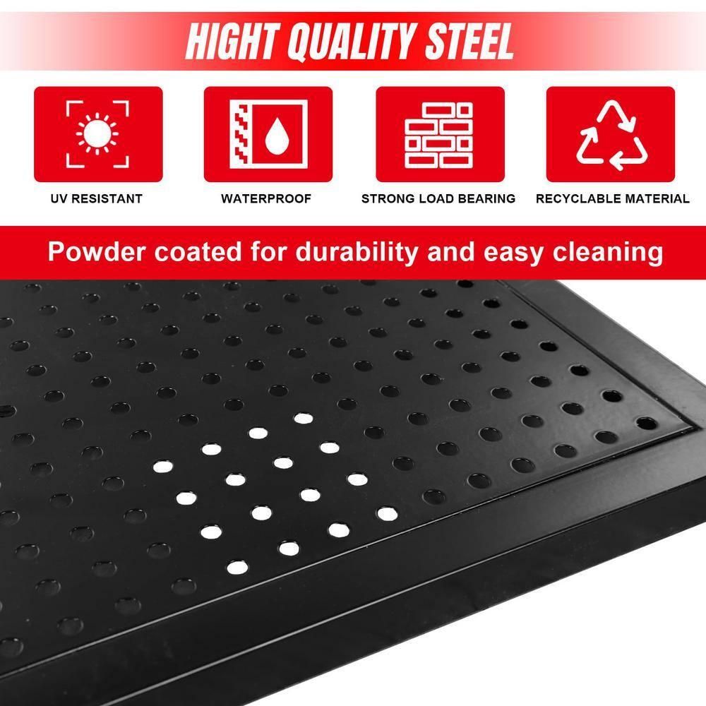 Torin 22 Piece Metal Wall Pegboard Utility Tool Storage System: Modular Pegboard Organizer Board Kit for Optimal Tool Organization in Garage, Workbench, Shop, Shed (Black)