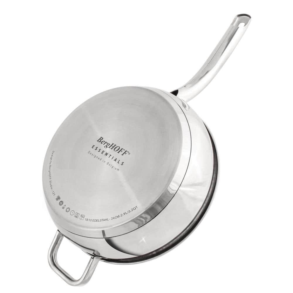 BergHOFF BergHOFF Stainless Steel 18/10 Deep Skillet Belly Shape, 9.5"