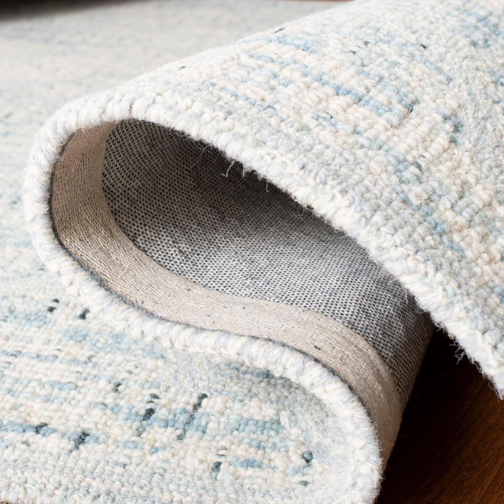 Abstract ABT474 Handmade Indoor Accent Rug - Ivory/Turquoise - 2'x3' - Safavieh