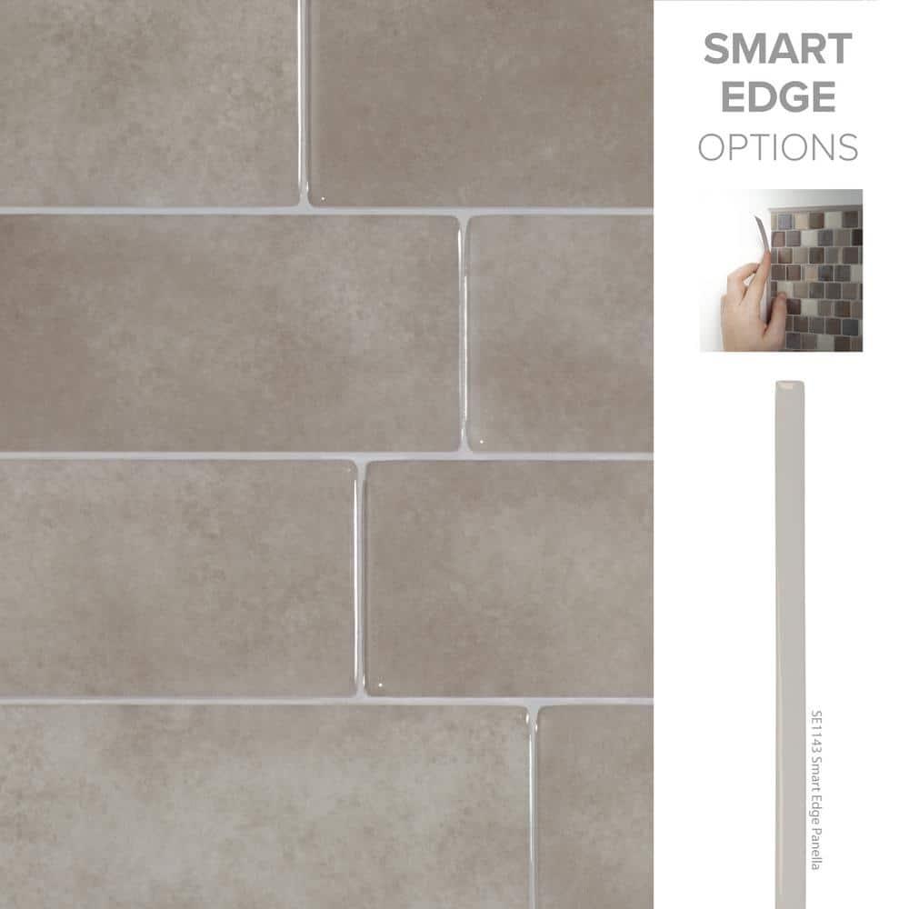 Peel and Stick Gel Backsplash Tile Metro 12'' x 8'' (Set of 4)