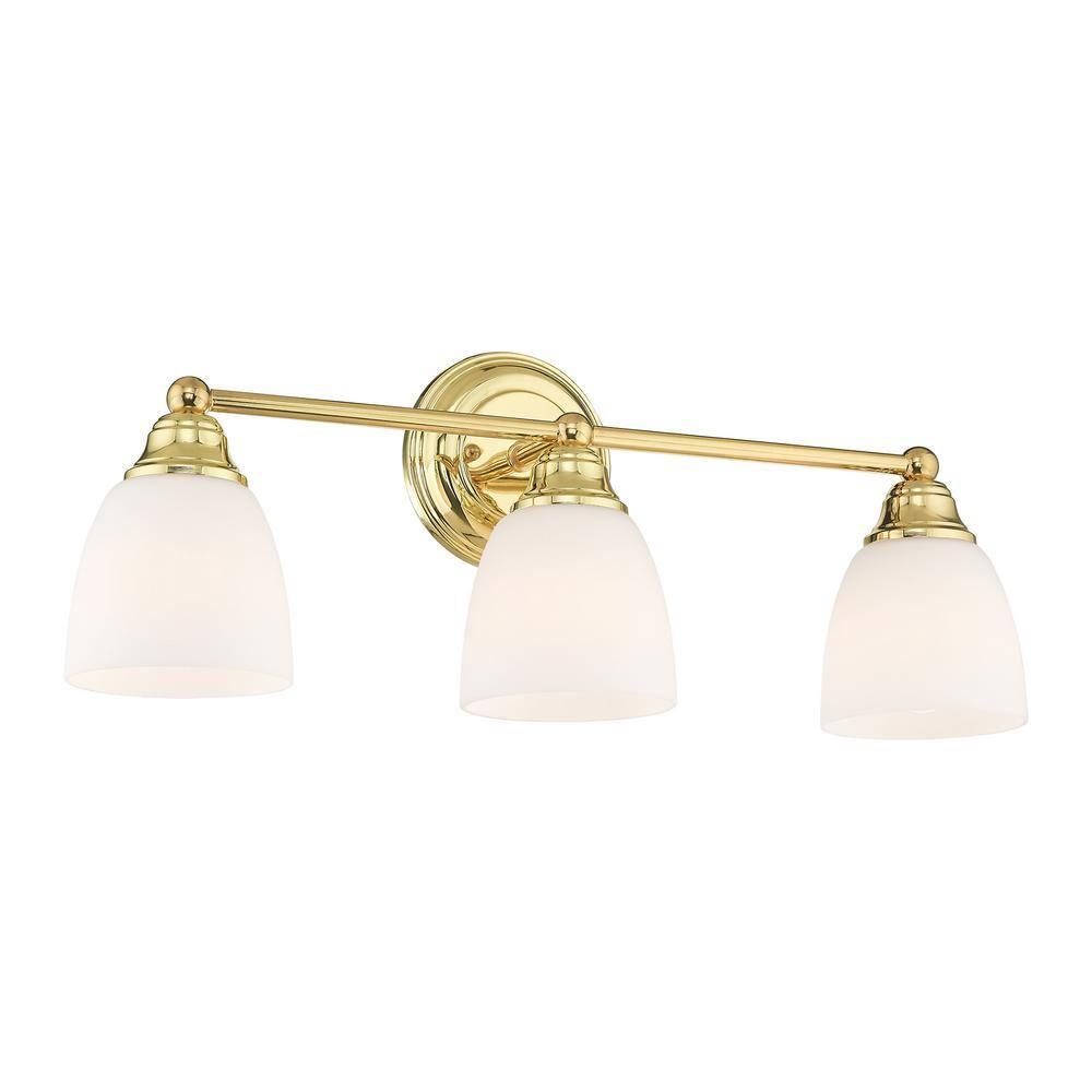 Livex Lighting Somerville 3 - Light Vanity in  Polished Brass