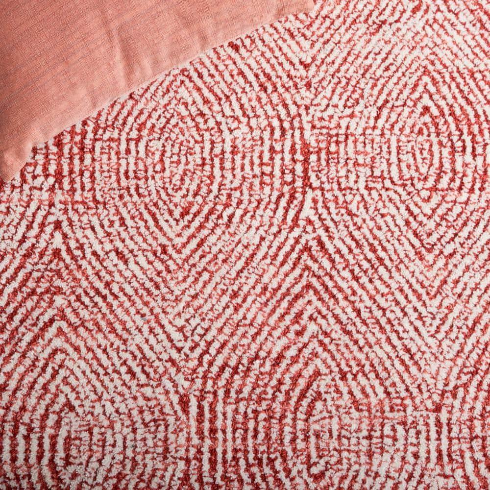 Abstract ABT340 Handmade Indoor Area Rug - Ivory/Red - 8'x10' - Safavieh