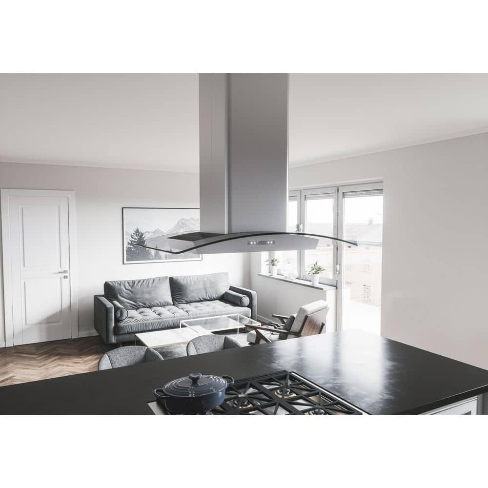 42" Milano 700 CFM Convertible Island Range Hood with Nightlight