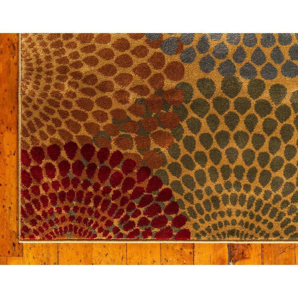 Unique Loom Barista Collection Area Rug - Java (5' 3" x 8' Rectangle Beige/Black)