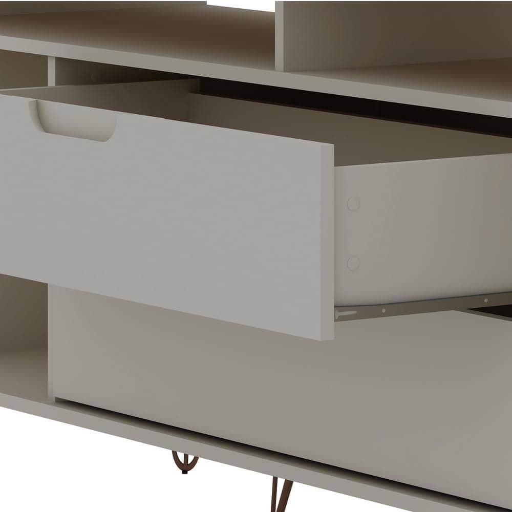 Rockefeller 62.99 TV Stand with Metal Legs and 2 Drawers