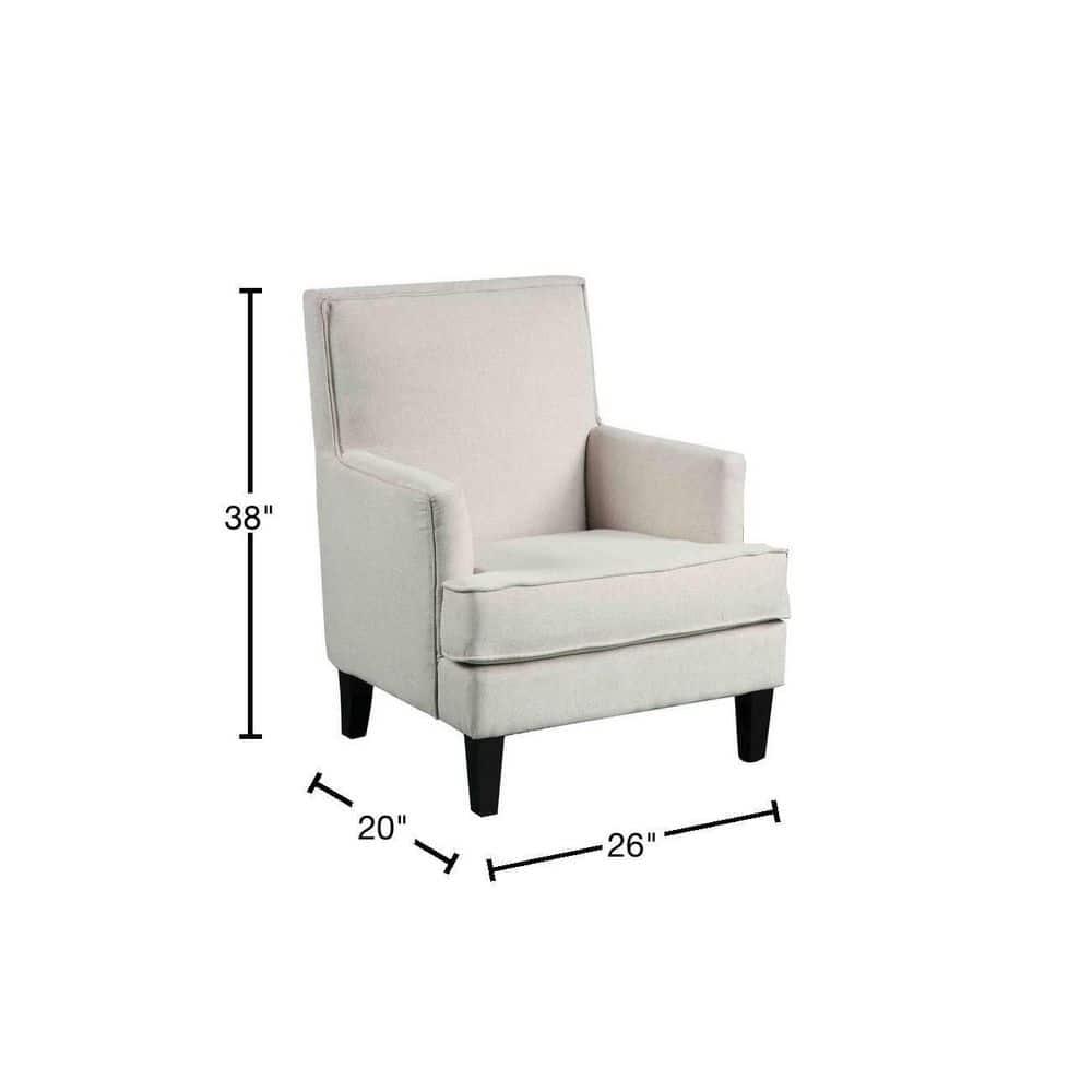 Best Master Furniture Saladin 30" Transitional Fabric Arm Chair in Beige