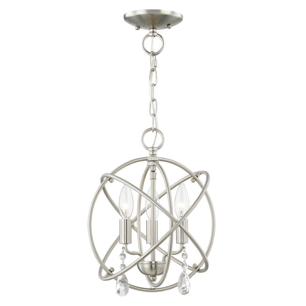 Livex Lighting Aria 3 - Light Chandelier in  Brushed Nickel